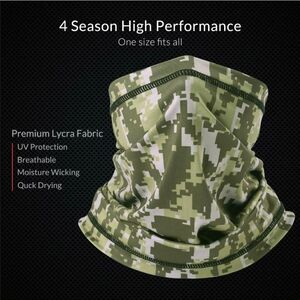 Summer Camo Bandana Neck Gaiter Outdoor CS Balaclava Headwear Tube Scarf US FAST